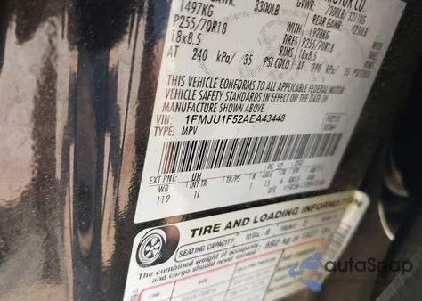 2010 Ford Expedition Xlt z USA, uszkodzony, nr VIN 1FMJU1F52AEA43448